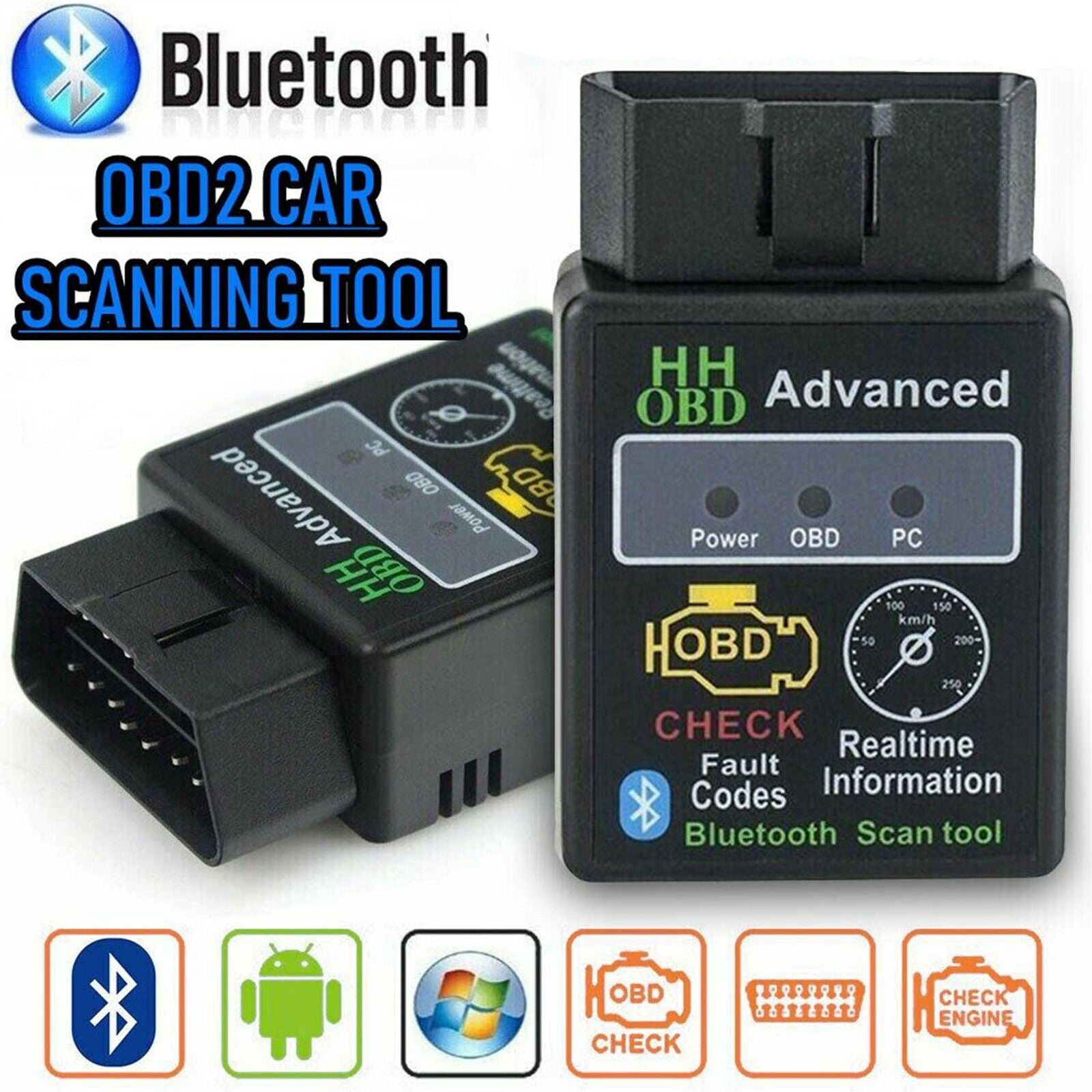 OBD2 Car Bluetooth Code Scanner Reader ELM 327 Automotive Diagnostic Tool OBDII