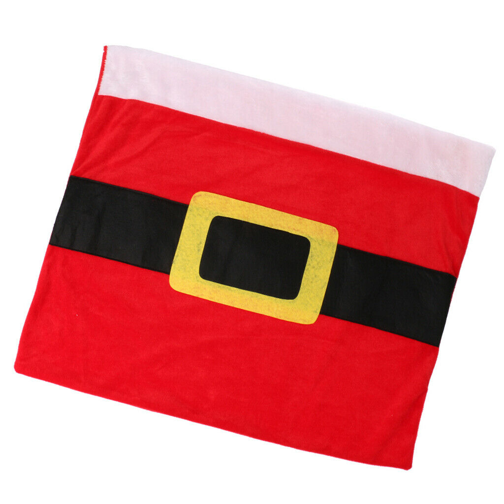 Festive Christmas Belt Chair Back Cover Xmas Dinner Banquet Kitchen Table Party