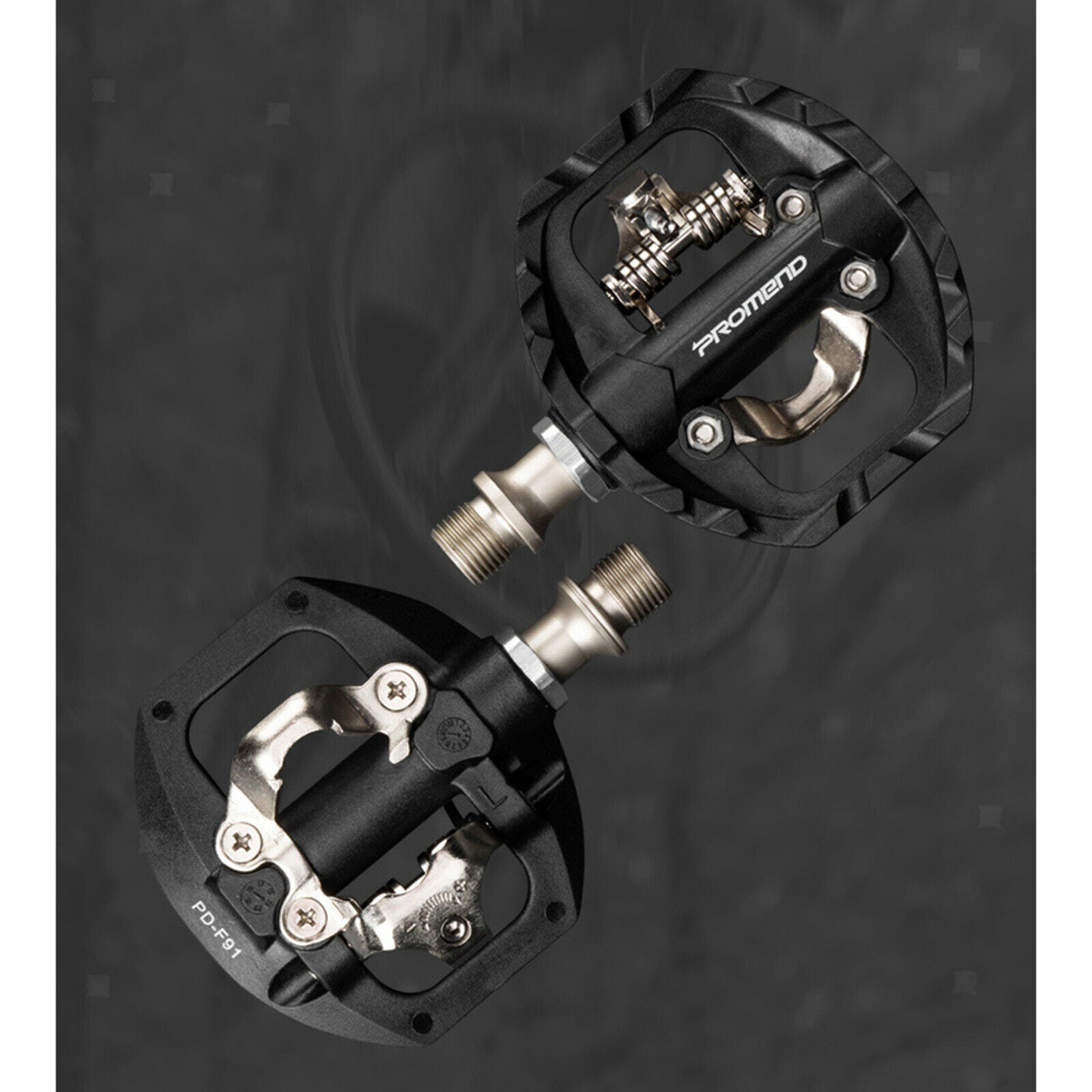 Pair MTB Mountain Bike Self-locking Cleats Clipless Pedal SPD DU 3 Bearings