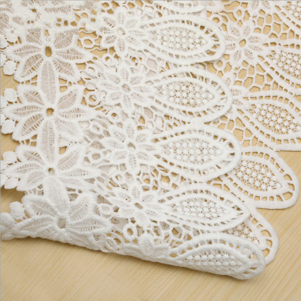 2 Yards Milk silk embroidery Lace Decoration clothes sewing Accessories 18.5cm