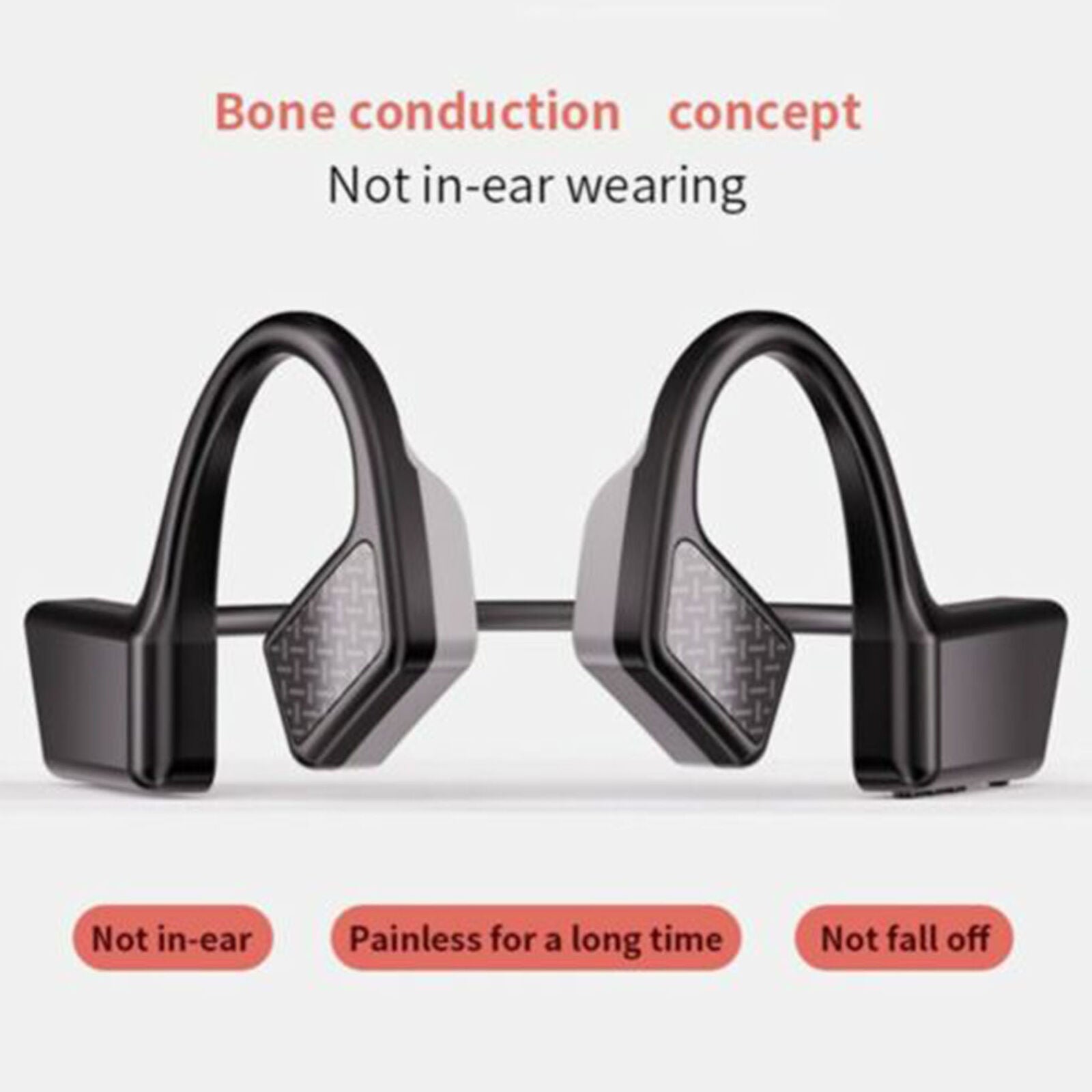 Mini Wireless Bluetooth Bone Conduction Headset Stereo Headphone Earphone Sport