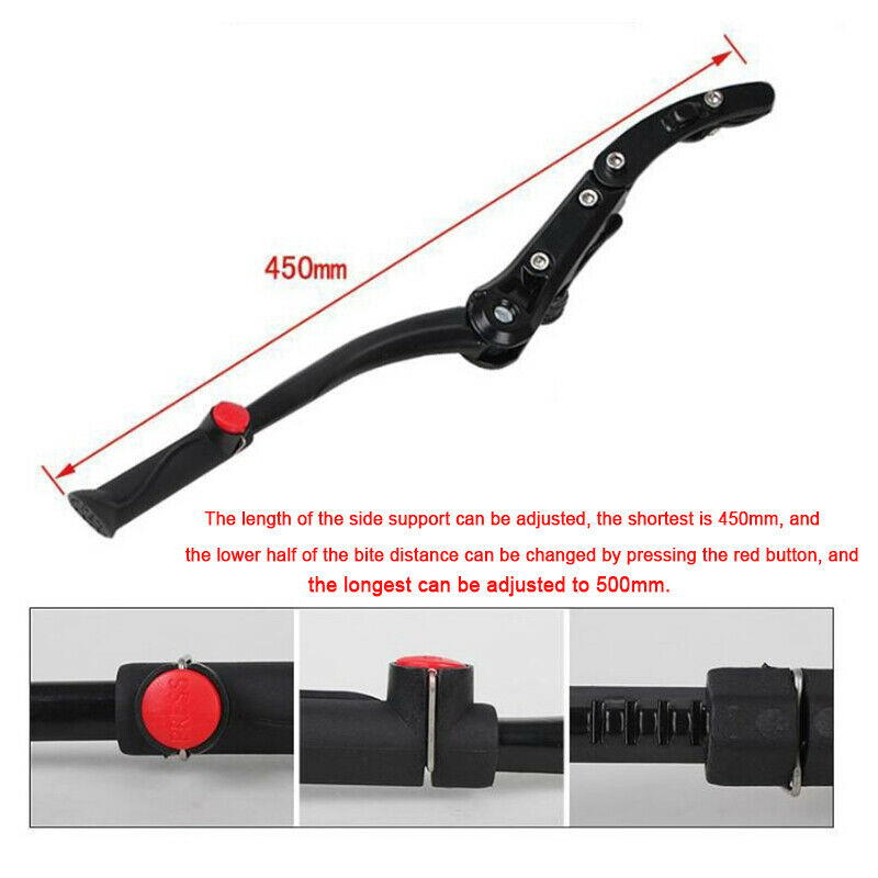 Adjustable Road Bicycle Kickstand Parking Rack Support Side Kick Stand ToolsBDA