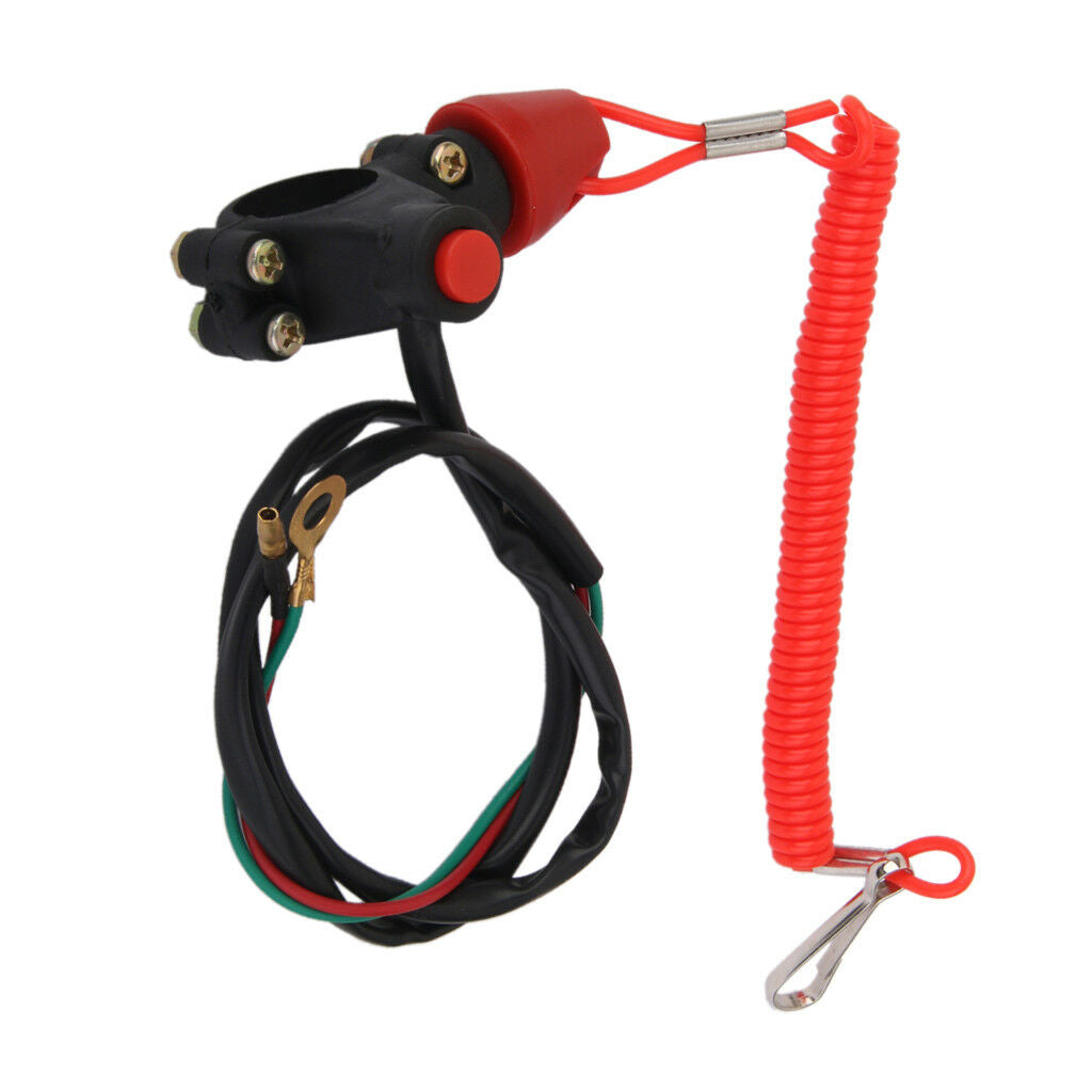 Universal Boat Outboard Engine Cord Kill Stop Switch Safety Lanyard Tether
