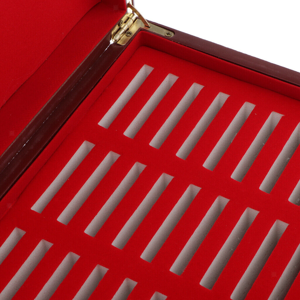 Superb Wood Coin Box Storage 30 Grids Display Case for 30 Medals Collection