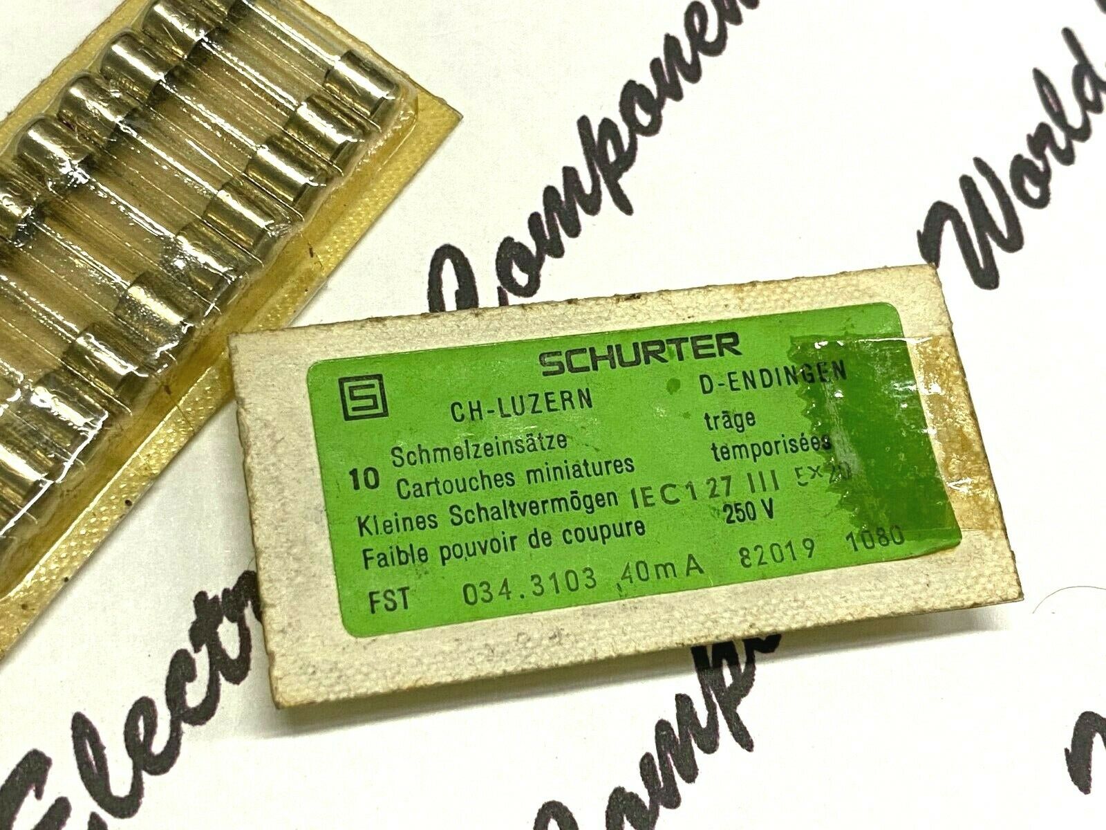 5pcs - SCHURTER FST 034.3103 40mA 250V 5x20mm Fuse