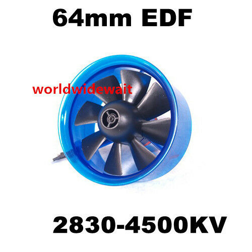 New HL6408 2830 4500KV Motor EDF 64mm Ducted Fan for RC Aircraft Airplane