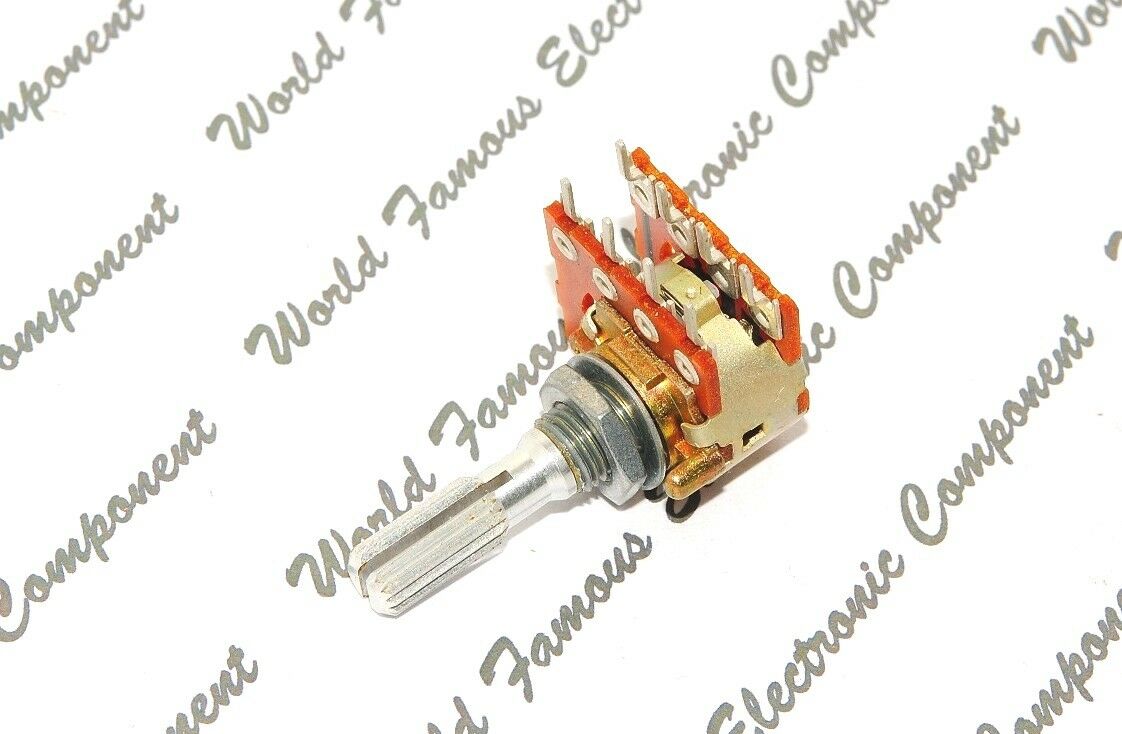 1pcs - ALPS 705P 500KA Volume Dual Step Carbon Potentiometer knurled - JAPAN