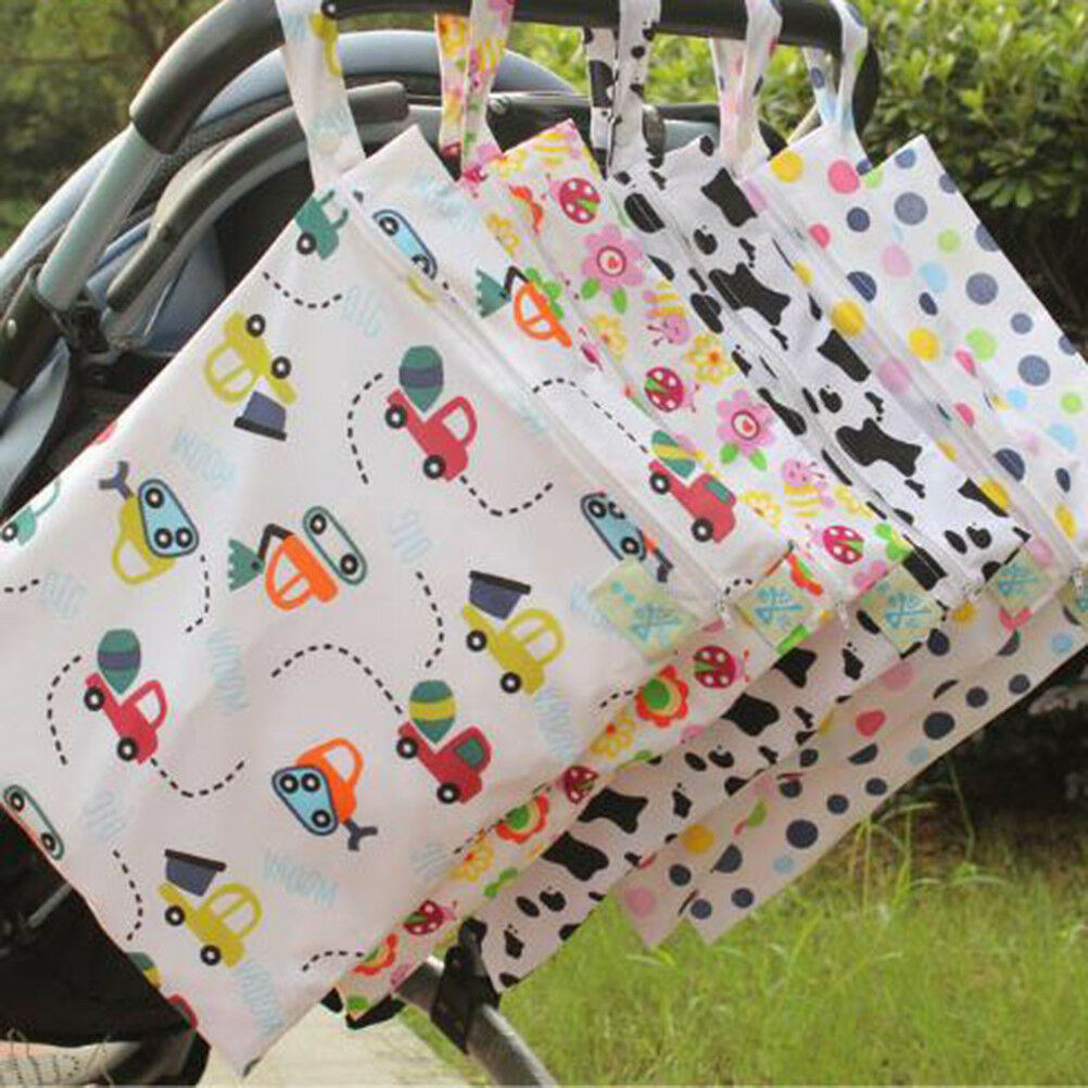 30*40cm cartoon single pocket diaper bag waterproof wet bag for baby diape.l8