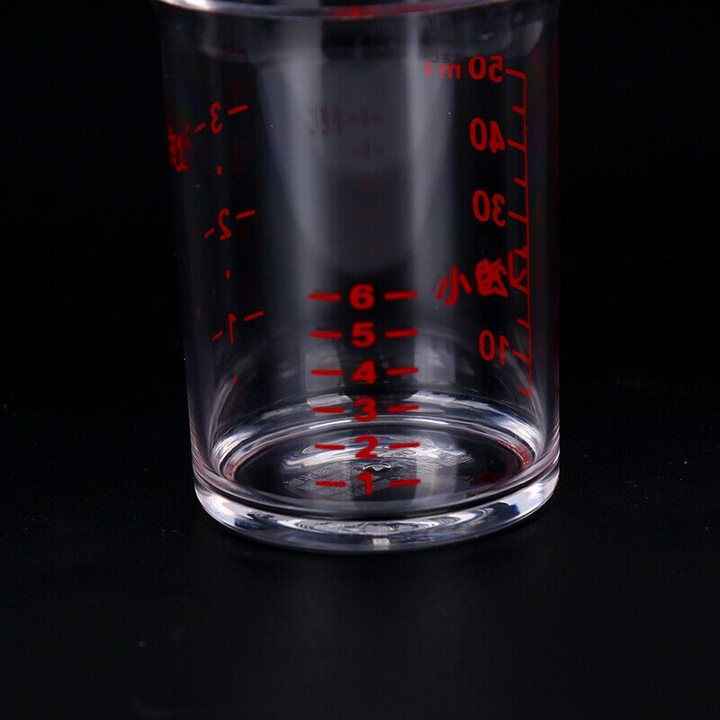 2pcs High Quality Plastic Measuring Cup Clear Scale Show Transparent M.l8