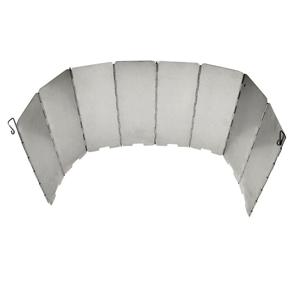 Outdoor Camping Barbecue Stove Burner Cooker Folding Wind Screen Windshield