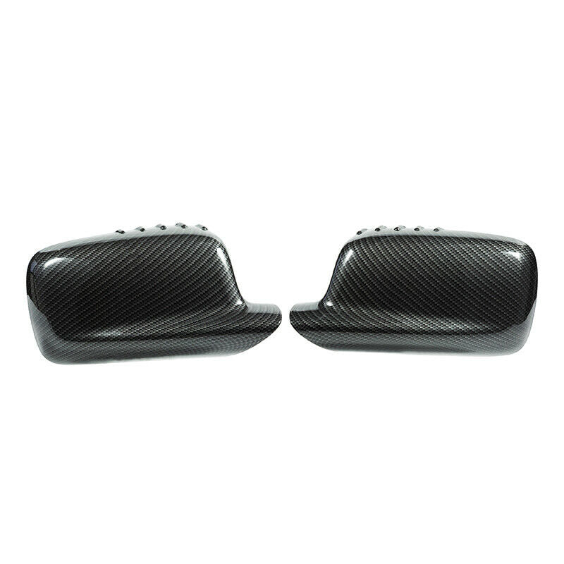 For BMW E65 E66 745i 750i 750Li Pair Side Carbon Fiber Rear View Mirror Cover