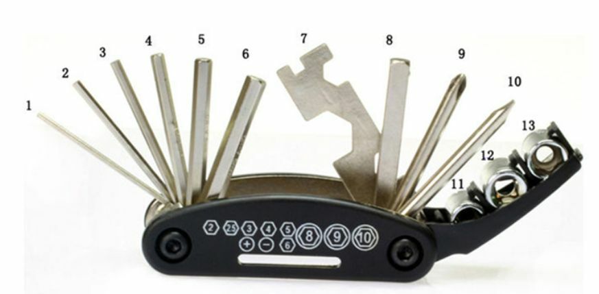 Multi Allen Wrench 13in1 Folding Hex Key Screwdriver Socket Tools For Kawasaki