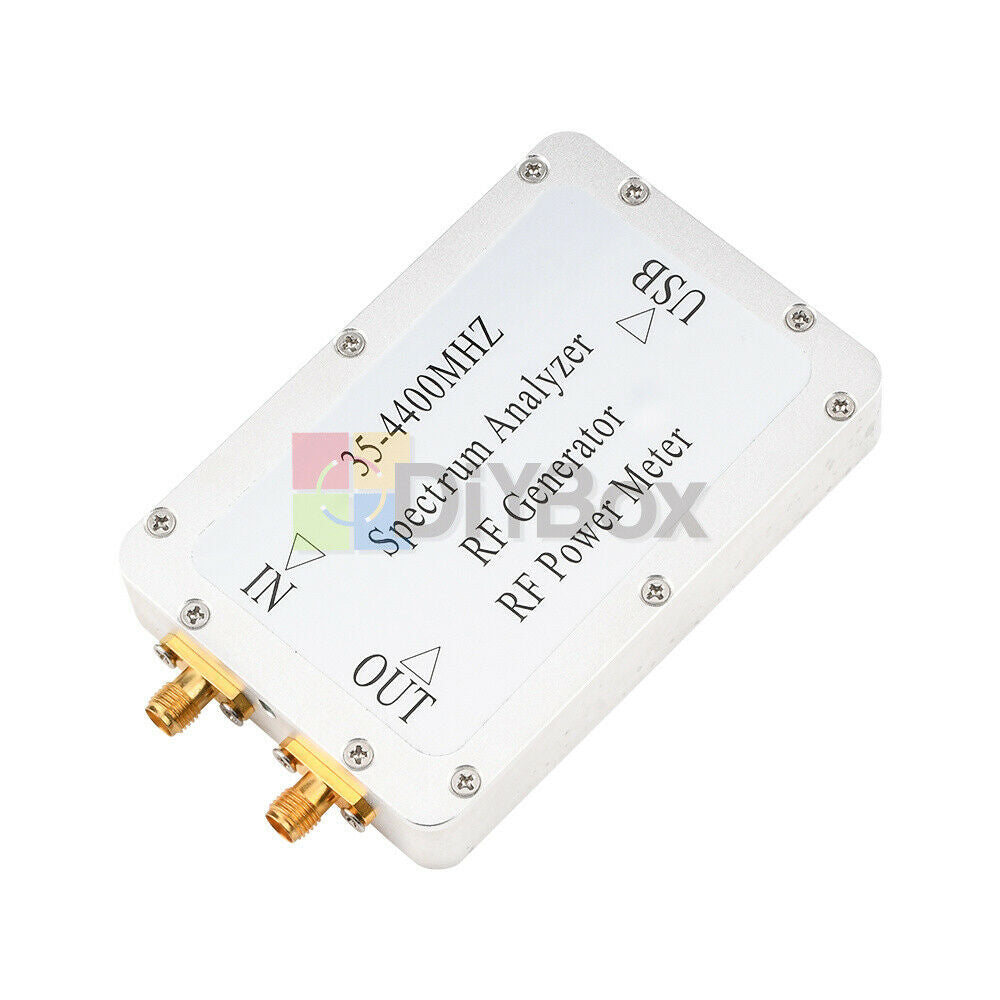 Spectrum Analyzer  Sweep Signal Source 35-4400MHz RF Power Meter CNC Shell