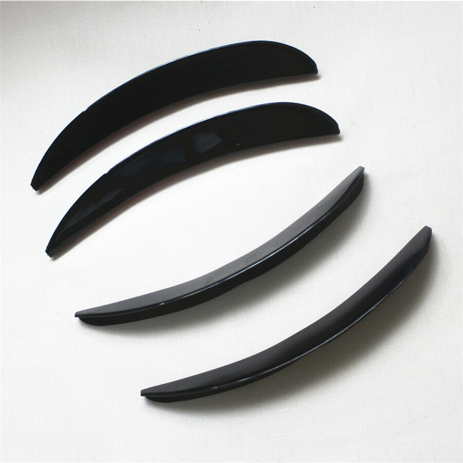 4pcs 25cm Universal Black Car/Auto Front Bumper Fins Spoiler Refit Canards Kit