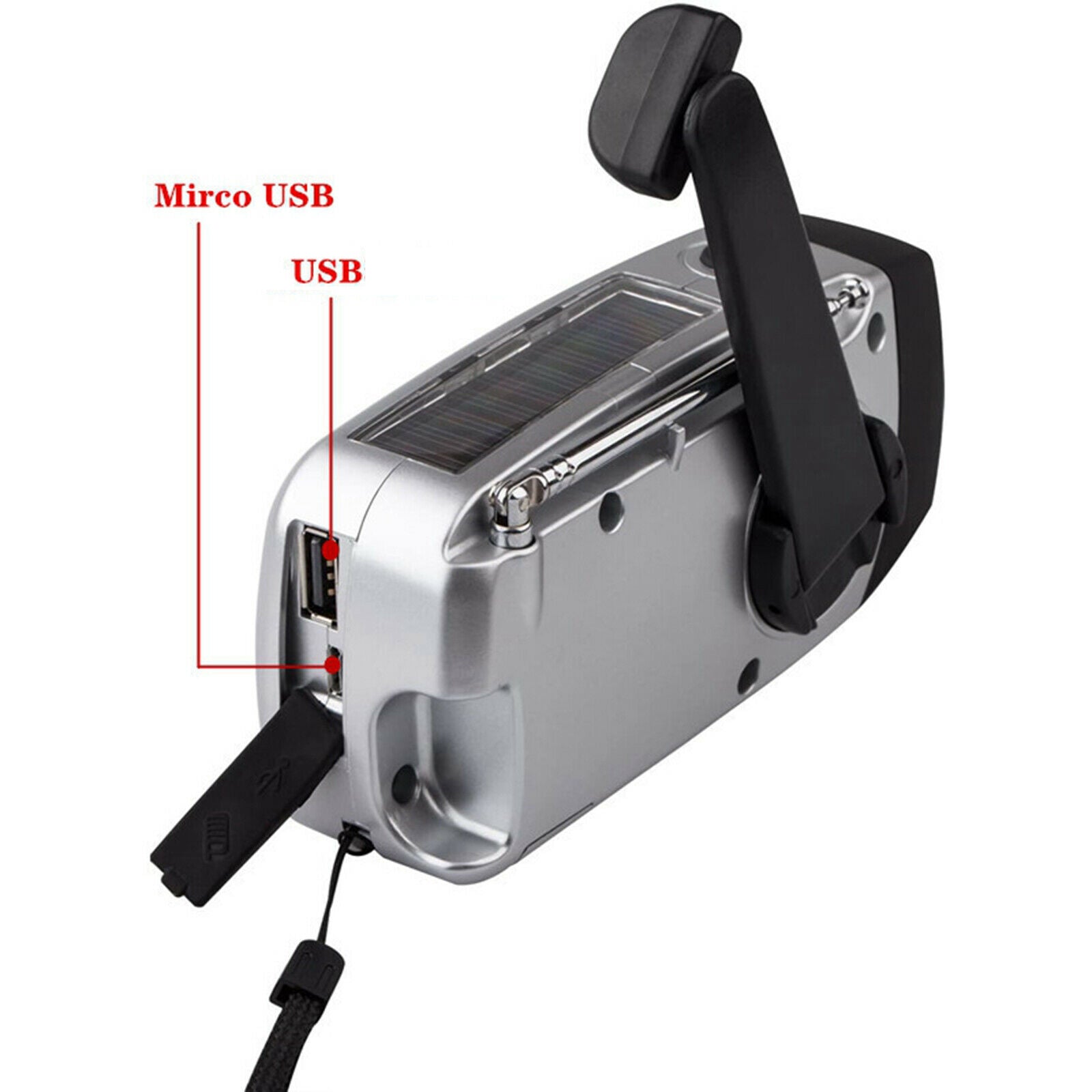 Emergency Radio Hand Crank Portable Radio USB Cell Phone Power Charger