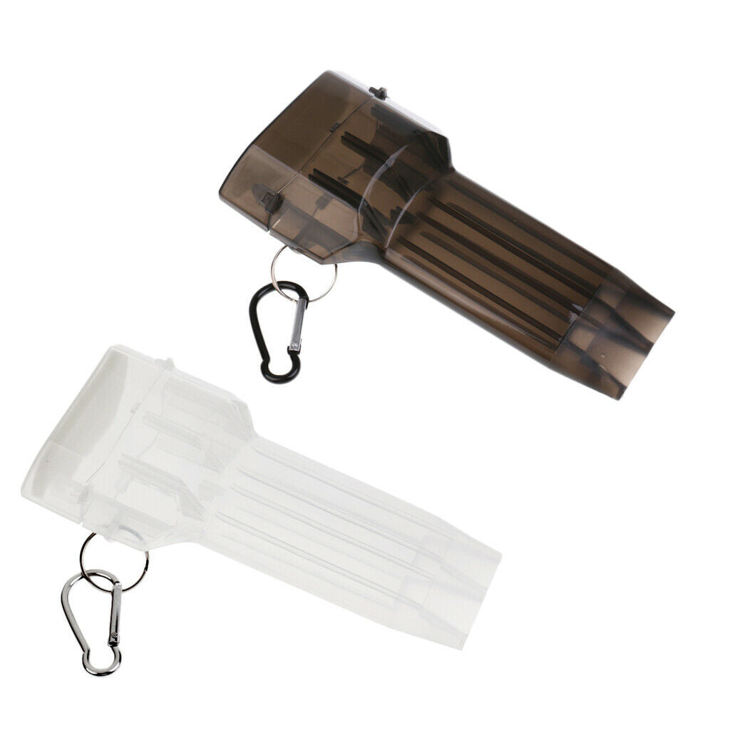 2Pcs Portable Darts Storage Box Plastic Dart Case with Lock Buckle