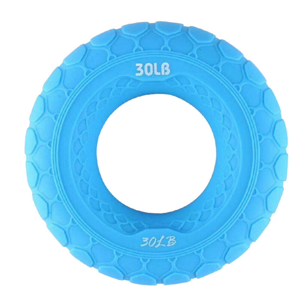 3inch 30LB Silicone Strength Wrist Gripper Ring Muscle Power Training Blue