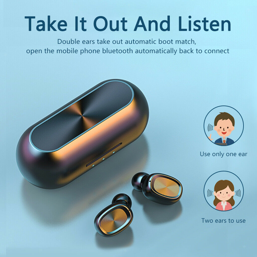 B5 Bluetooth 5.0 Headset TWS Wireless Headphones Twins Earbuds Sports Headphones