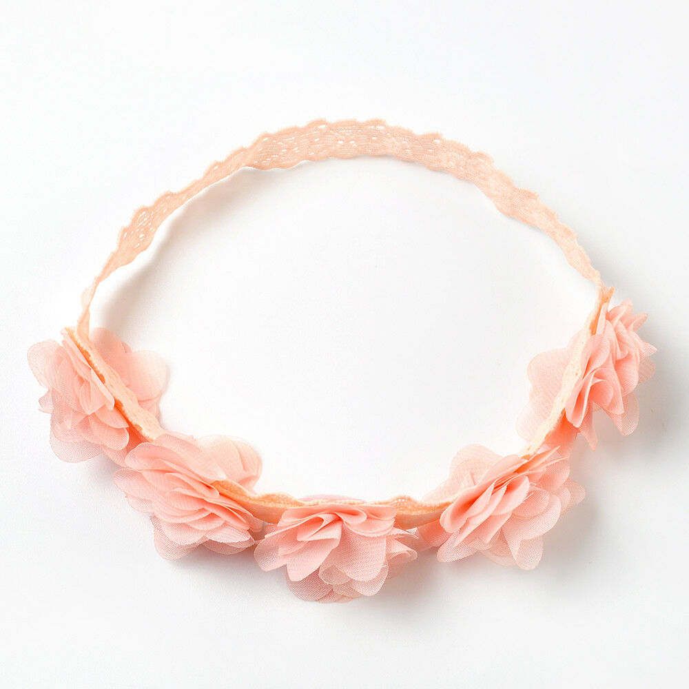 Wholesale Kids Baby Girl Lace Flower Toddler Headband Hair Band Headwear Gift