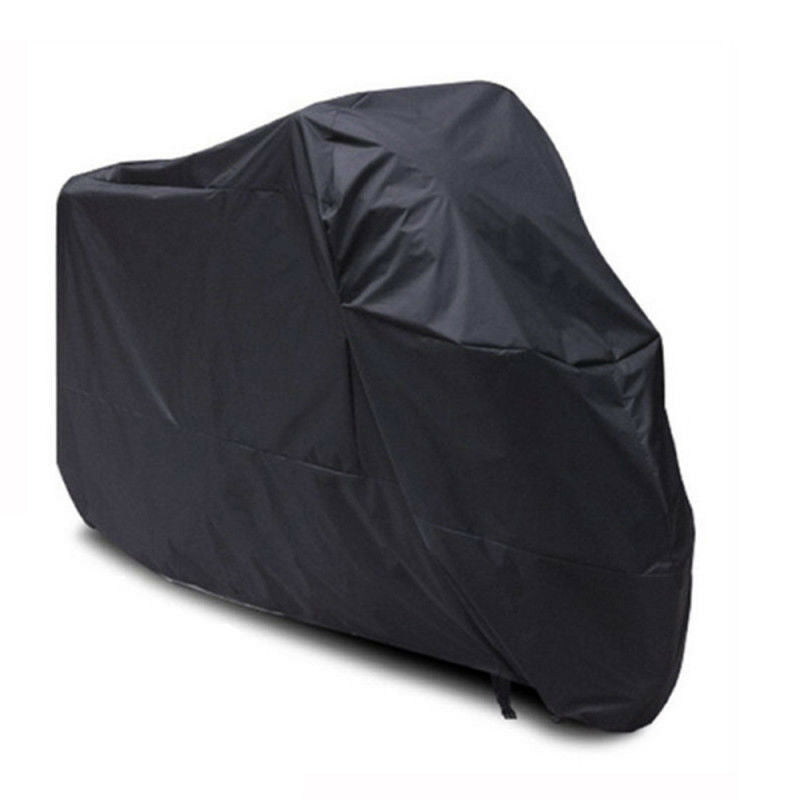 Motorcycle E-Bike Cover Full Black Waterproof Outdoor Rain Dust UV Protector