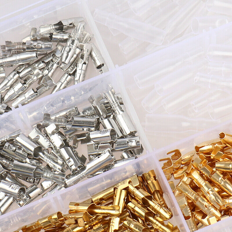 320Pcs 4mm Car Auto Motorcycle Bullet Terminal Male Female Wire Crimp Connec WF