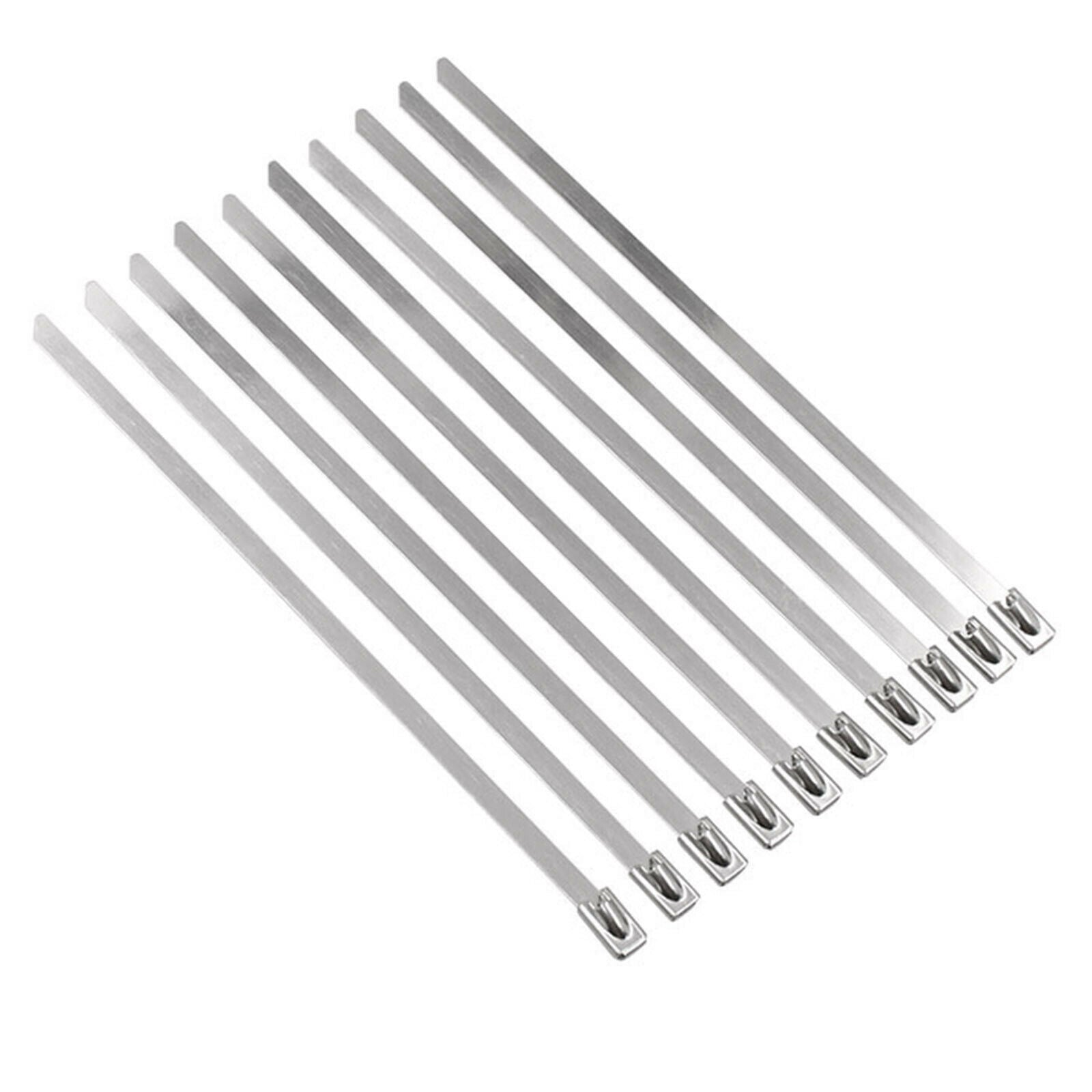 100 Count Stainless Steel Cable Ties Self Locking Zip Ties 4.6x200mm