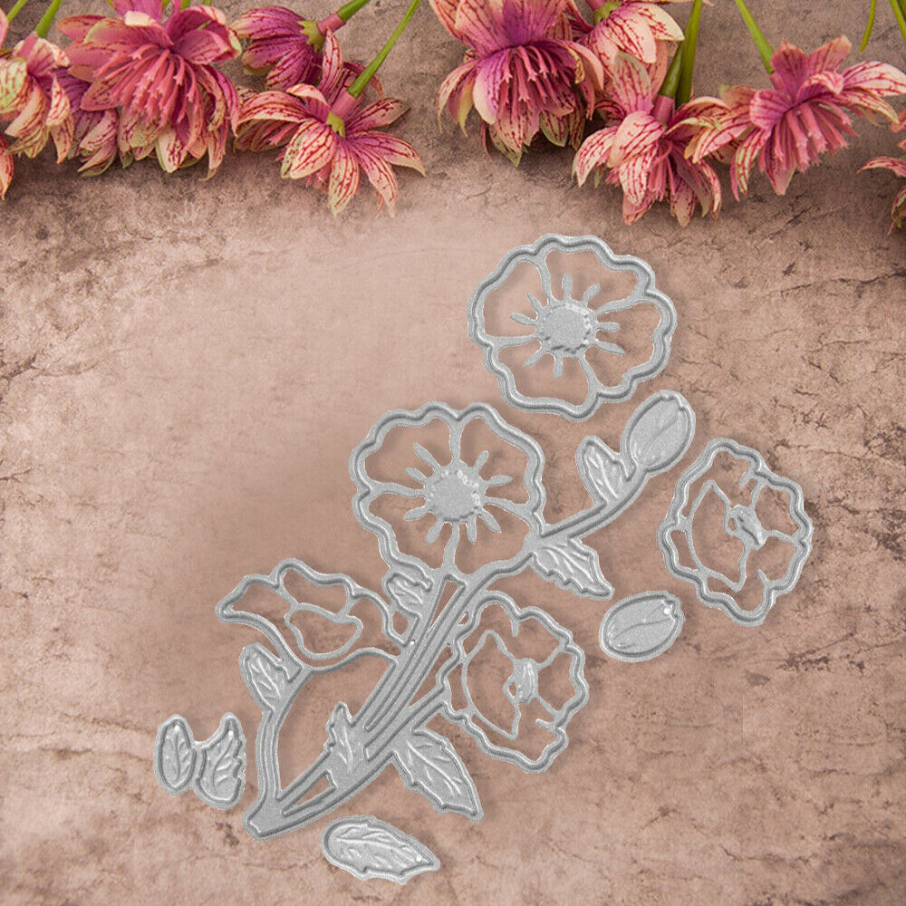 Remembrance Flowers Metal Cutting Die Stencil Scrapbooking Cards Paper DIY
