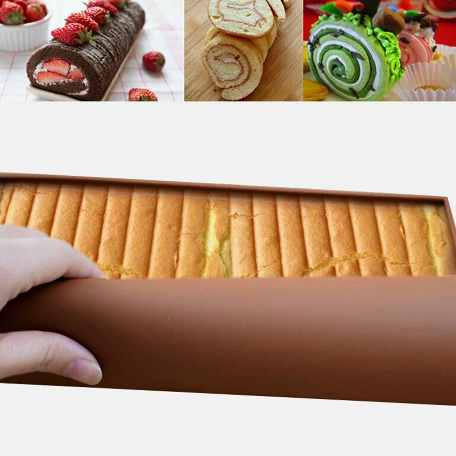 Silicone Baking Mat Non-stick Cake Swiss Roll Pastry Tool Muffin Tray Pad