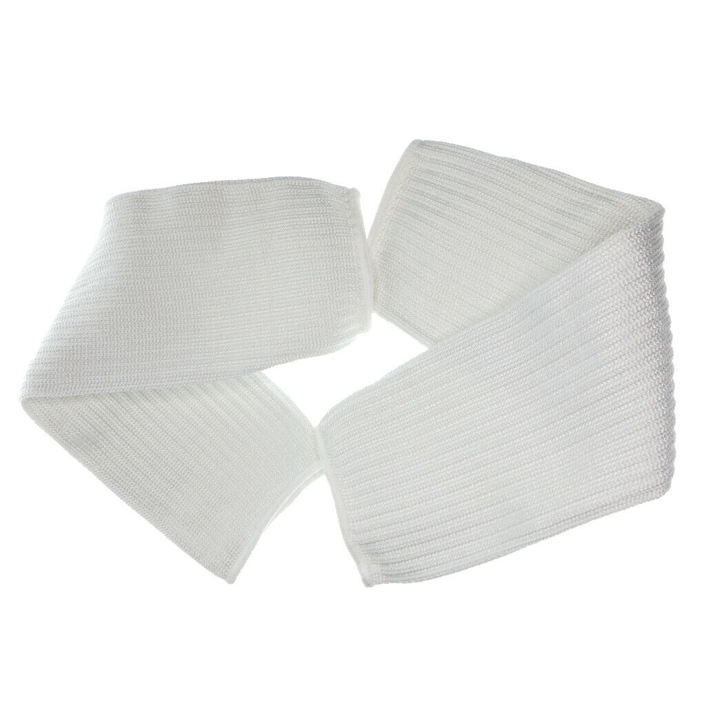 1 Pair White  Cut Proof Armband Protective Sleeve Arm Guard Bracers