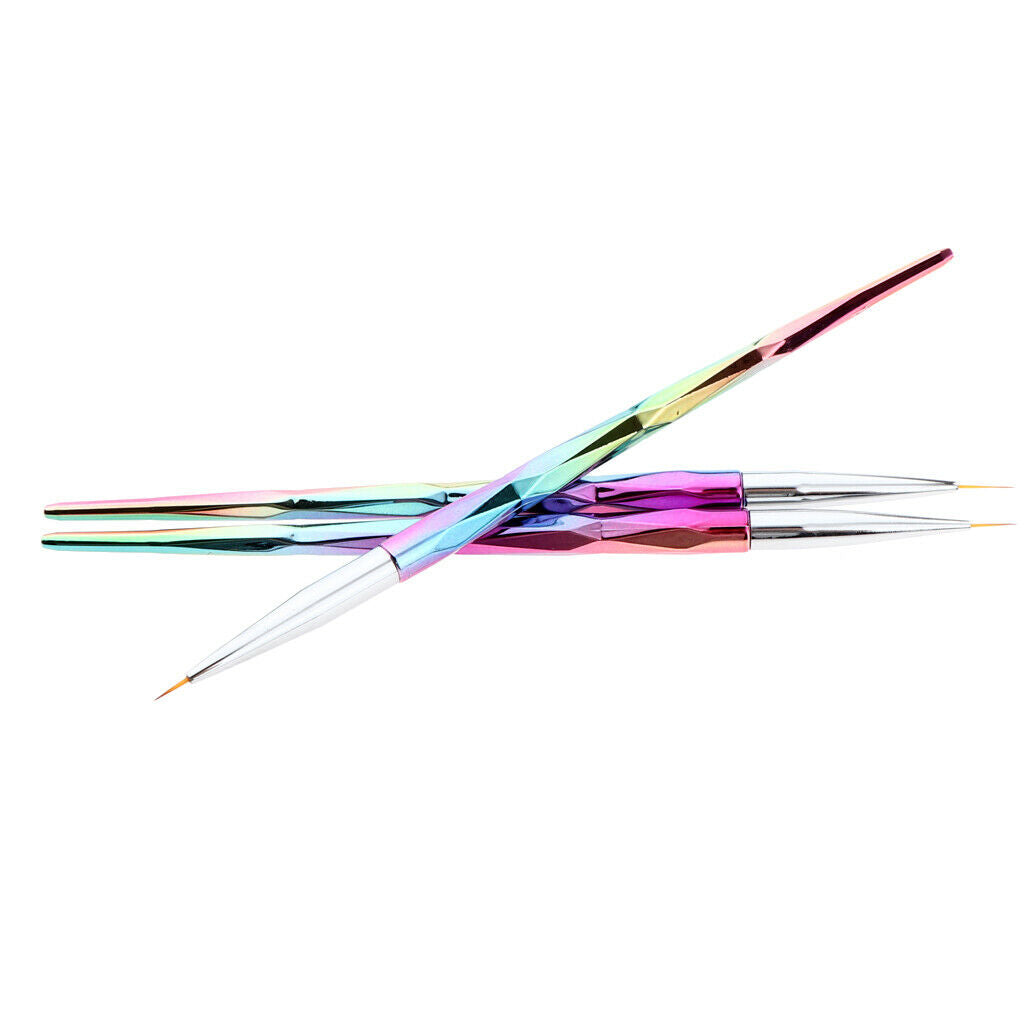 3-Pieces Professional Nail Art Brush Fine Detail Painting Pen for False Nails UV
