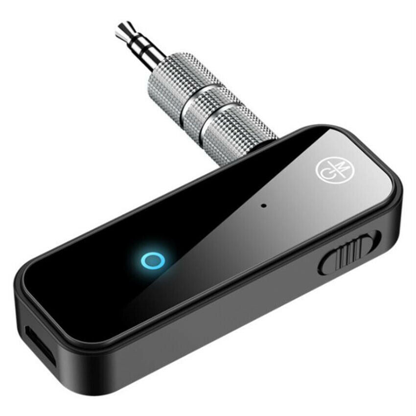 1X Wireless Bluetooth 5.0 Transmitter Receiver 2in1 Audio Adapter 3.5mm Aux Car