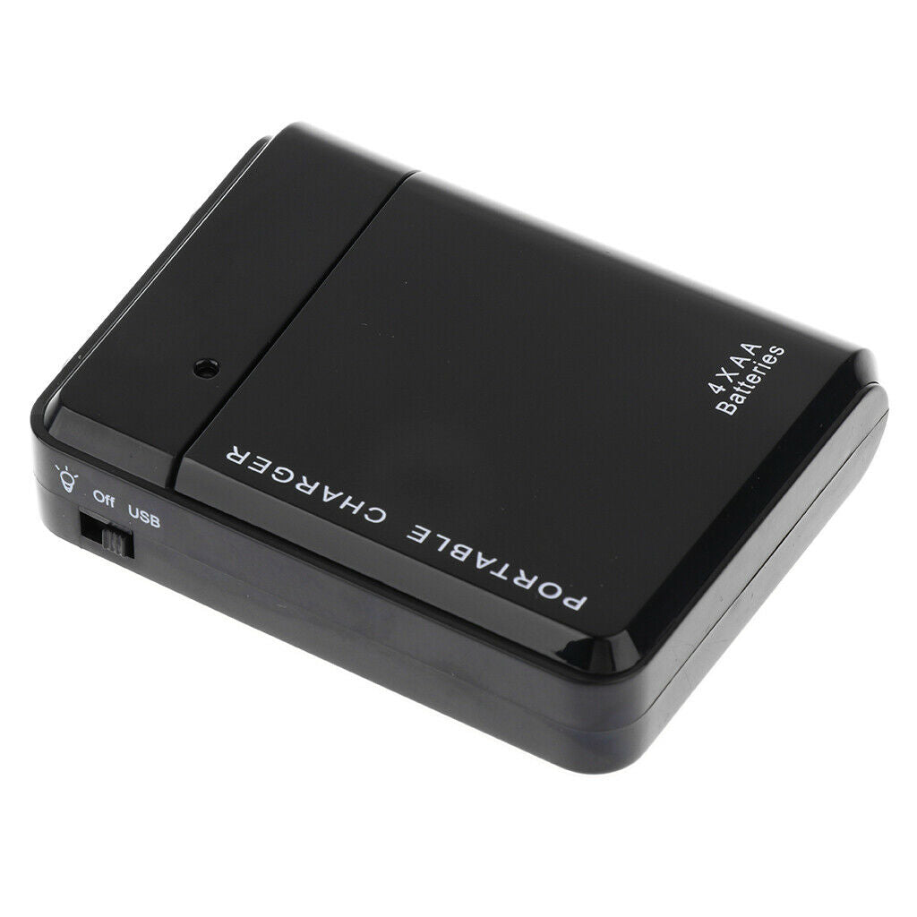 USB 4 AA Battery Emergency Charger Power Bank Case For Cell Phone .