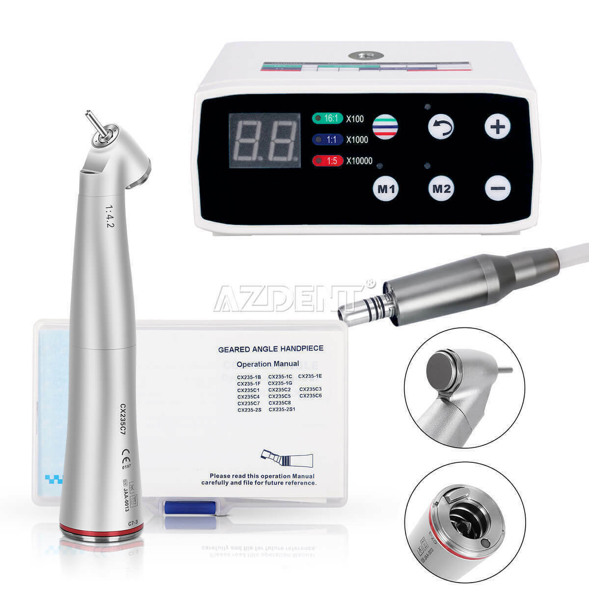 Dental E Type Brushless LED Electric Micro Motor+1:4.2 increasing handpiece