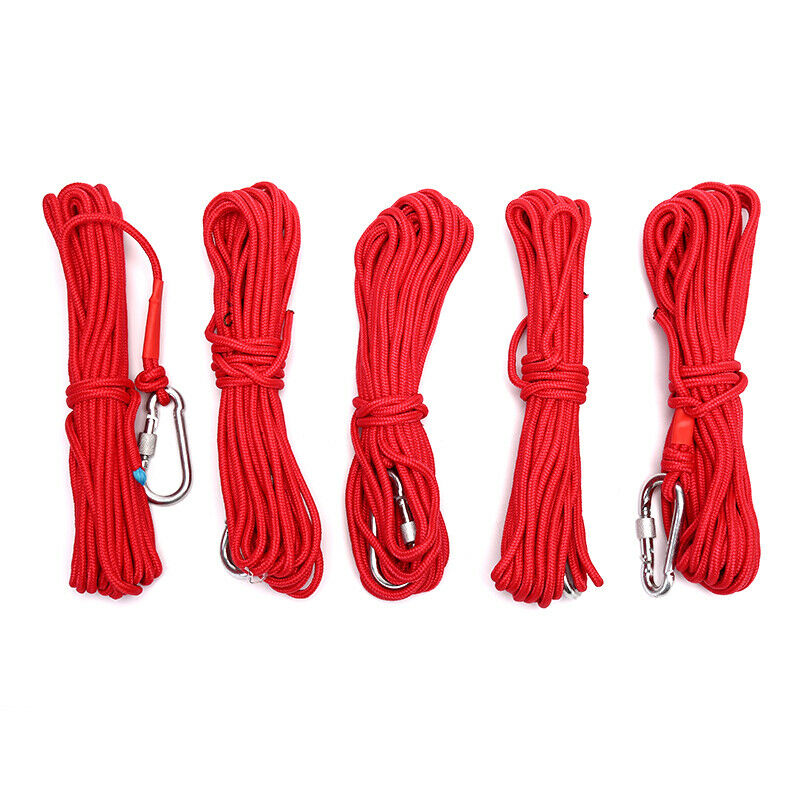 10M Red Fishing Magnets Rope Strong Search Magnets Fishing Pot Fishing MagnY1