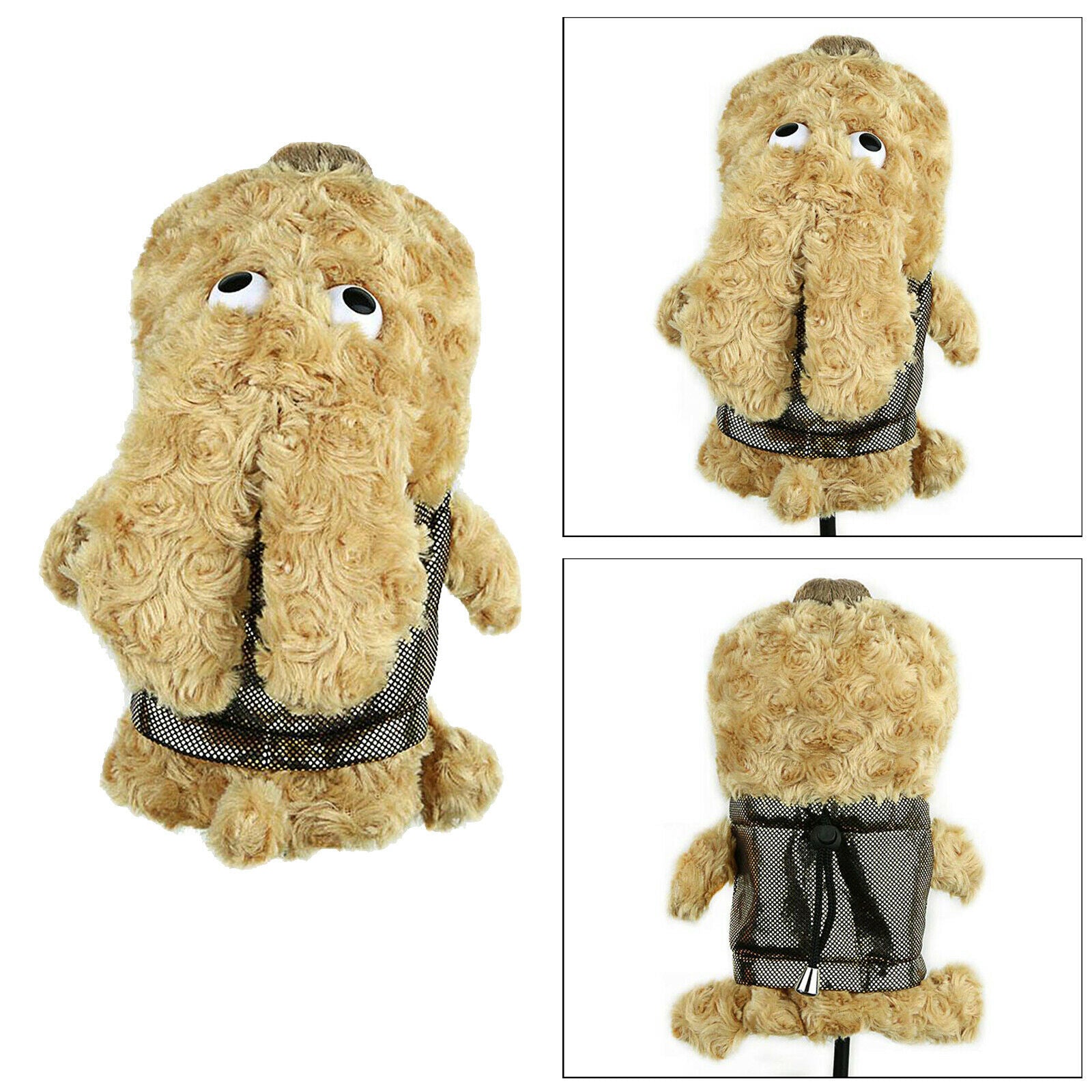 Golf Club Head Cover UT Driver Headcover Animal Plush Wood Club Guard khaki UT