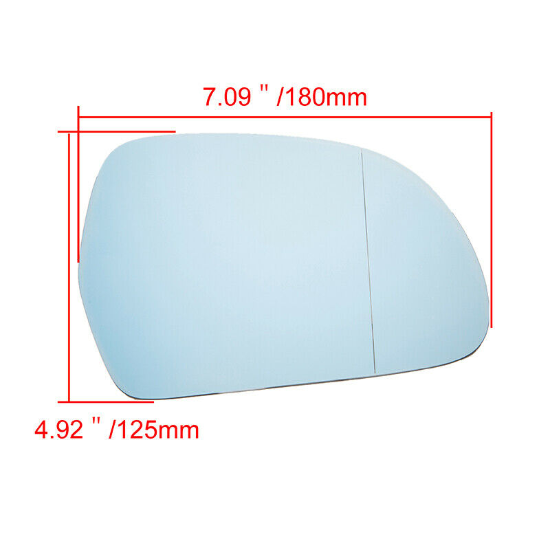 Right Passenger Side Rearview Mirror Glass Heated Trim Fit Audi A6 S6 C6 2009-11