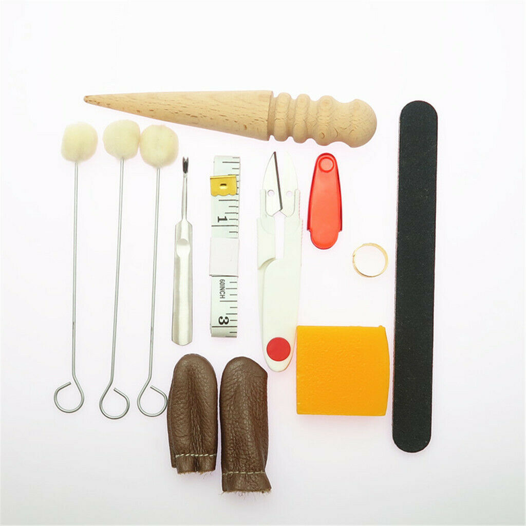 31 piece leather tool DIY hand stitching kit with Groover Awl