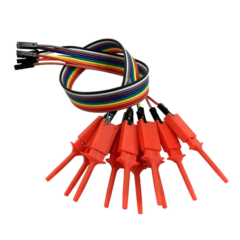 10 Pieces Logic Analyzer Probe Test Hook Clip Line Red