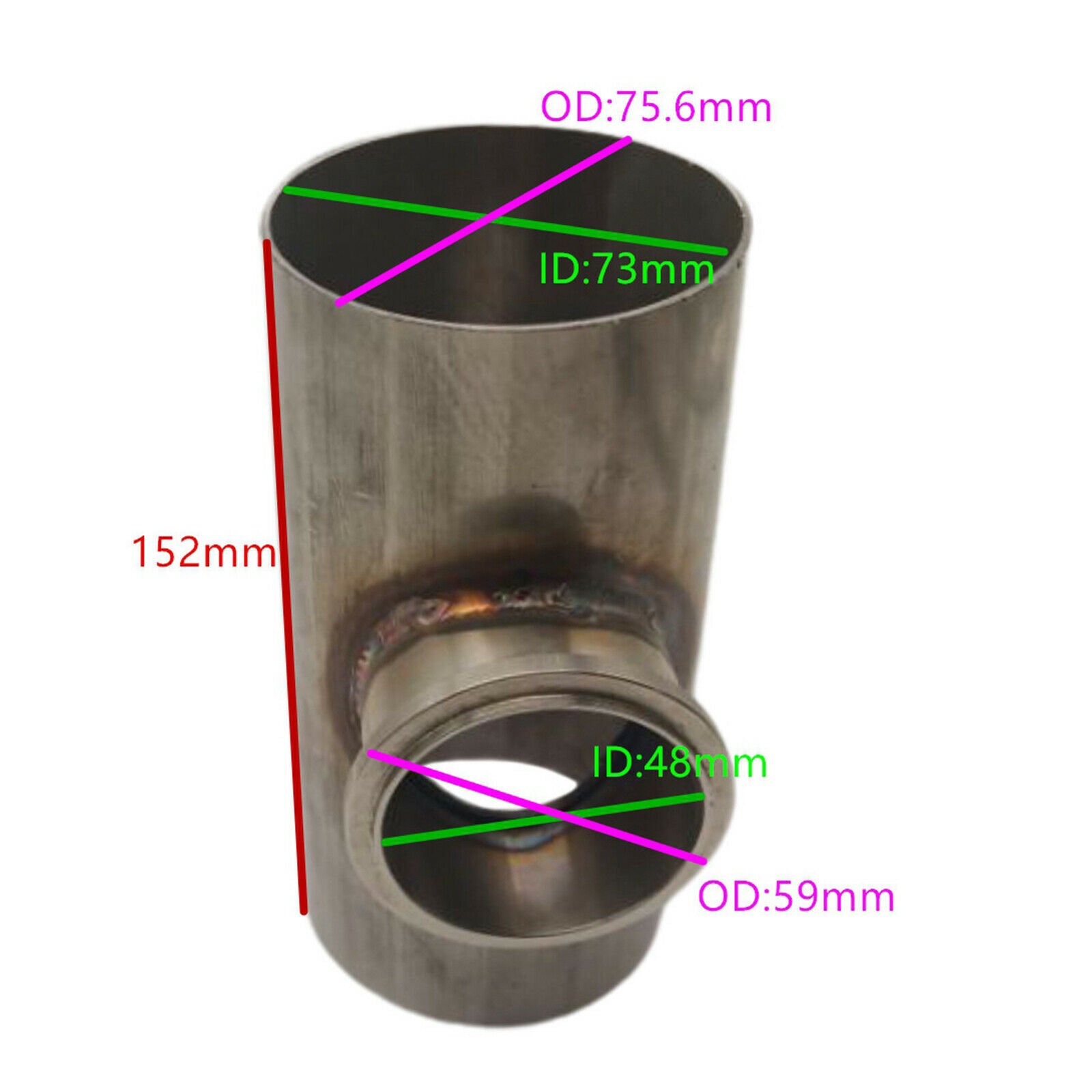 Universal 3 inch Flange Pipe Tube For BOV Blow Off Valve Adapter Replacement