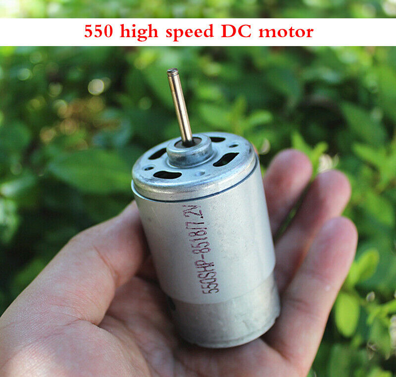 DC7.2V 550 high-power DC motor forward and reverse high speed with cooling fan