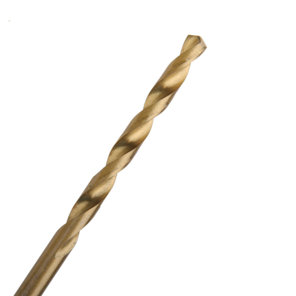13PC HSS HIGH SPEED STEEL TITANIUM COATED TWIST DRILL BIT SET 1/4" HEX SHANK