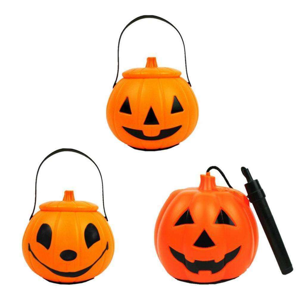3 Pieces Glow Halloween Pumpkin Lantern LED Lamp Props Decor Children Gift