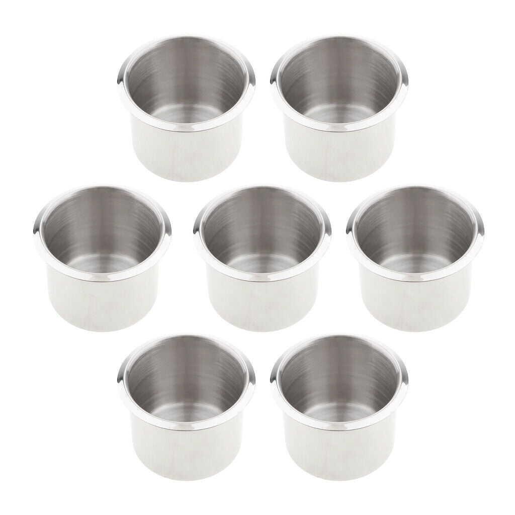 8x Chrome Polished Universal Cup Drink Holder for Boat Car Truck Sofa Marine