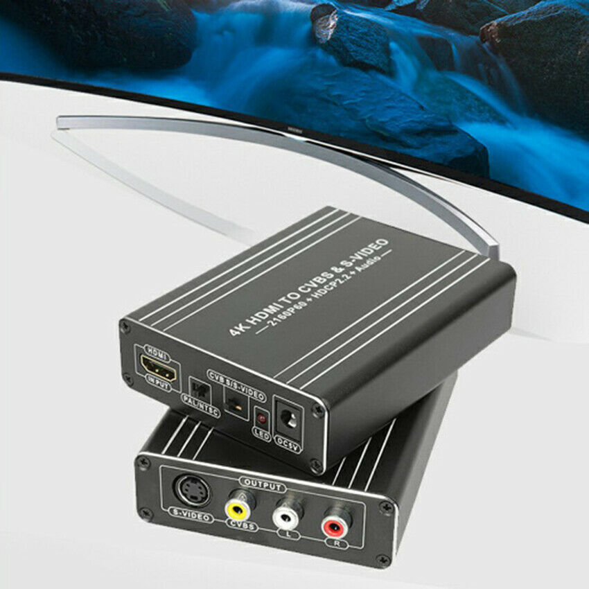 HDMI to AV Converter CVBS Composite & S-Video R/L Audio Video With Adapter