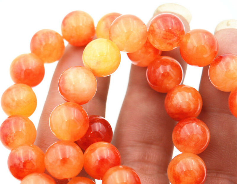 Beautiful cherry red 10 mm Gem jade beads loose beads 15 "AAA