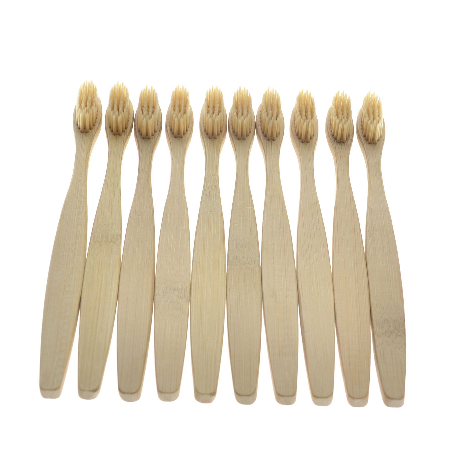 10pcs Bamboo Toothbrush Oral Care Durable Environmental Soft-bristled Brushes