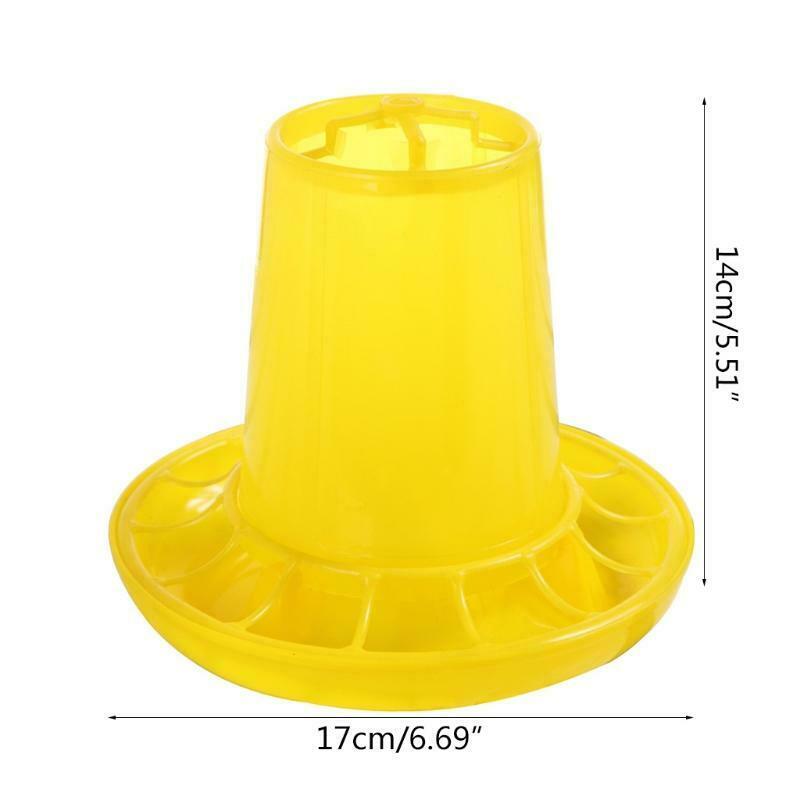 Chick Feeder Plastic 1kg/2.2Lbs Gravity Fed Food Dispenser No Waste Easy Refill