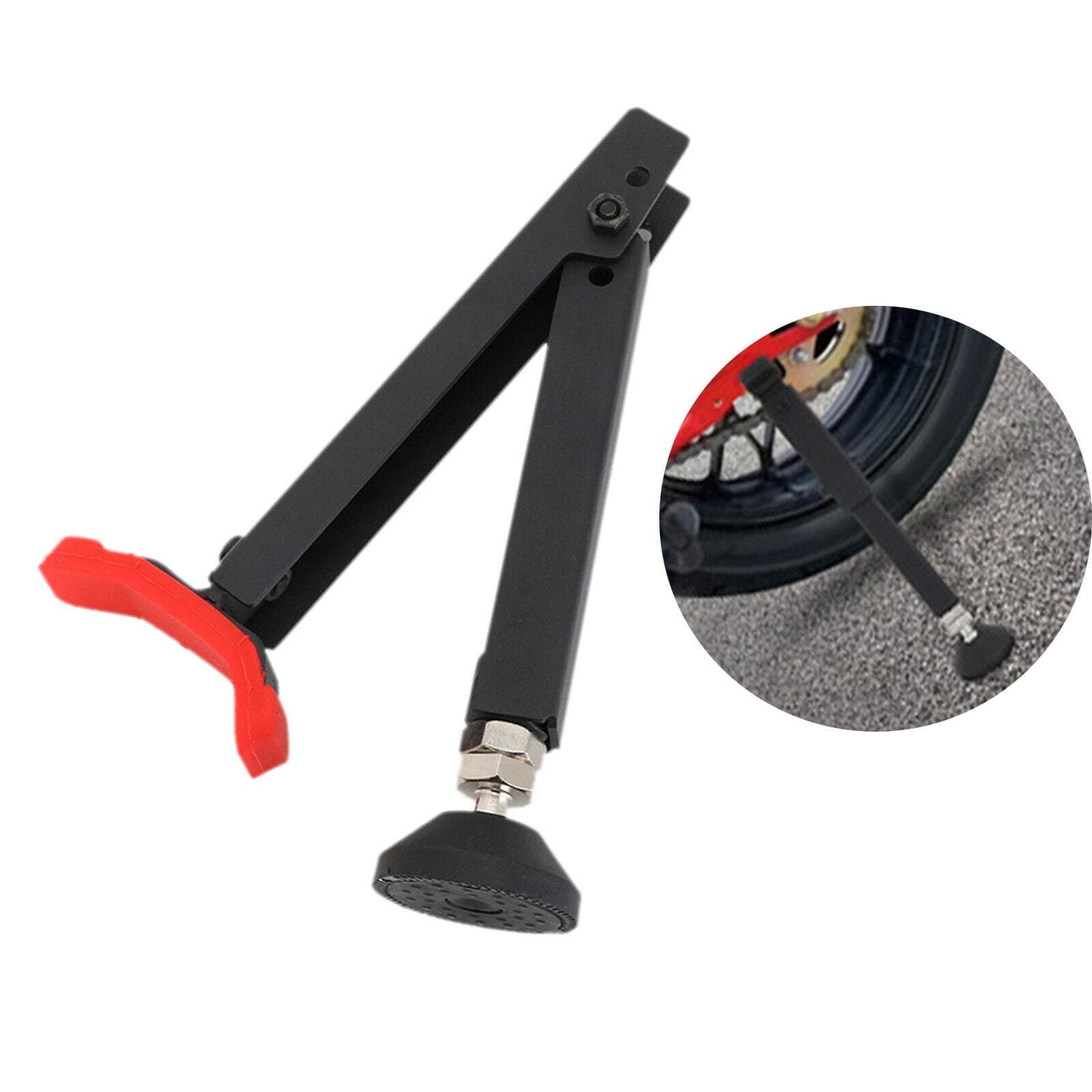 Motorcycle Wheel Support Side Stands for Scooter Dirt Bike  red