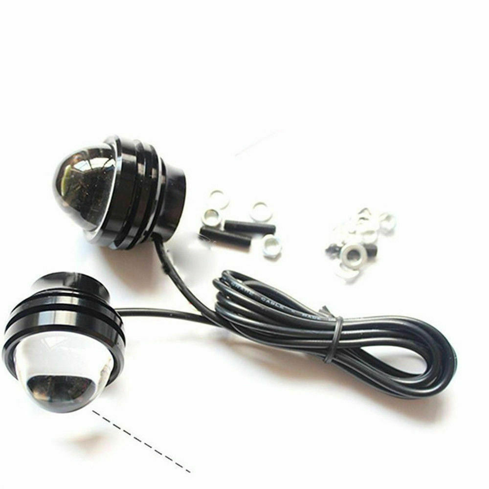 2Pcs White 5W High Power Fish / Bull  Eye Projector Fog Light DRL LED Lamps