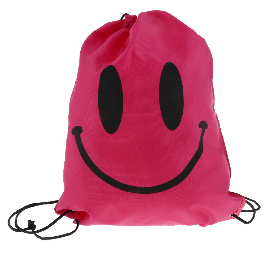 Drawstring Swimming Bag Beach Bag Sports Gym Backpack Pink